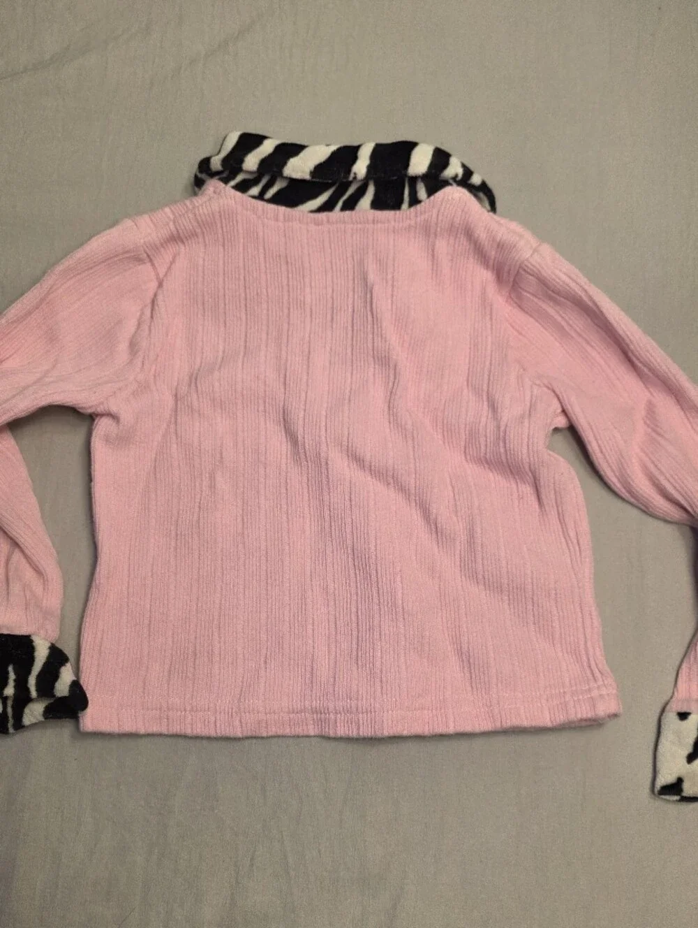 Disney 2000 Vintage Mickey & Co Embroidered Pink Zebra Trim Jacket